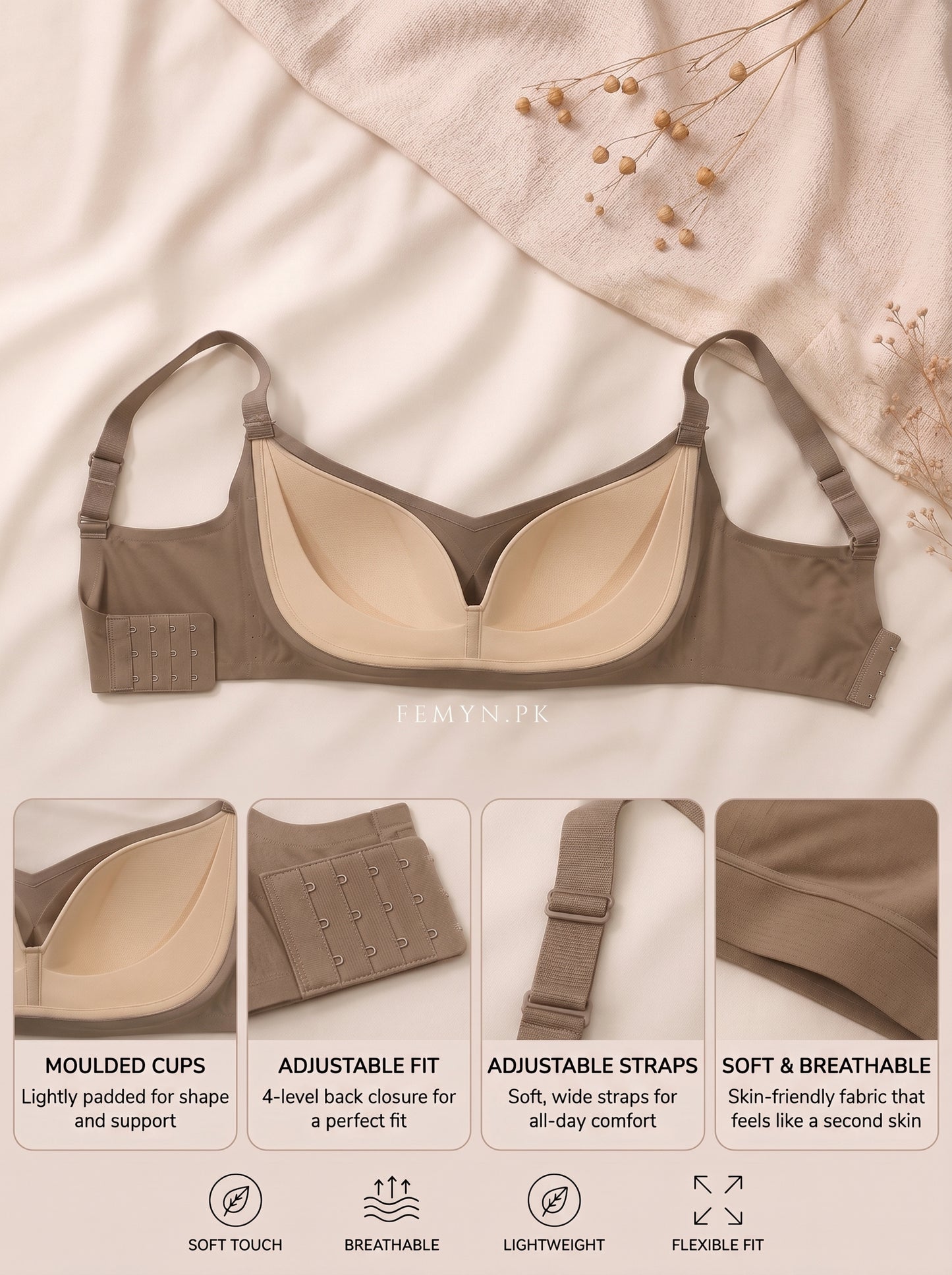 Femyn™Kiss & Tell Seamless Pushup Bra