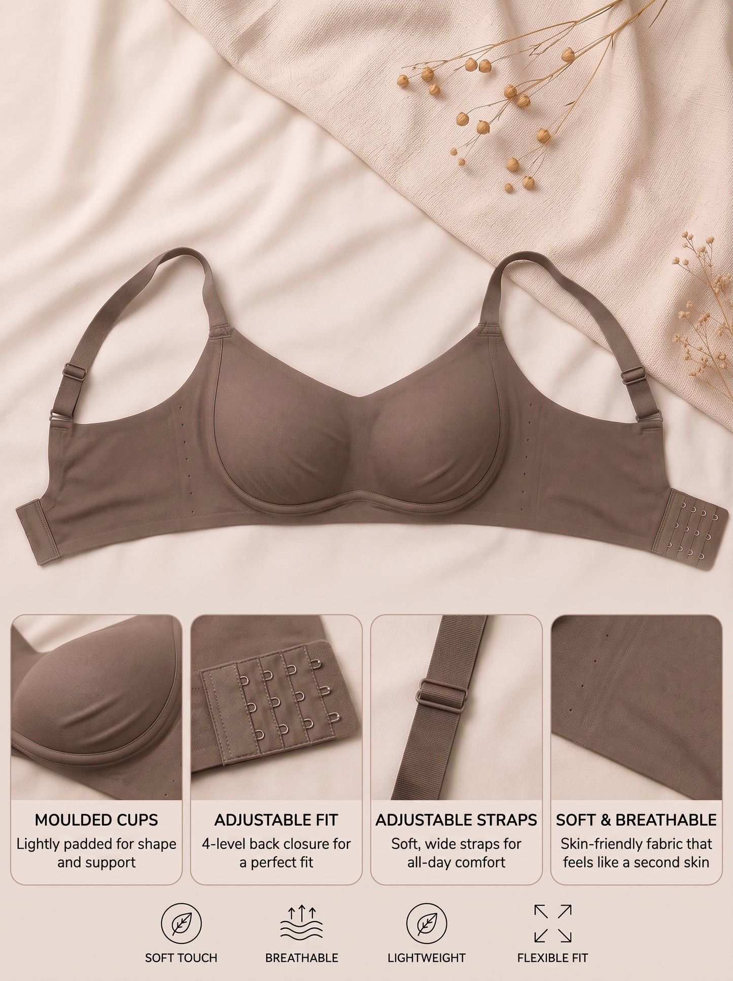 Femyn™Kiss & Tell Seamless Pushup Bra