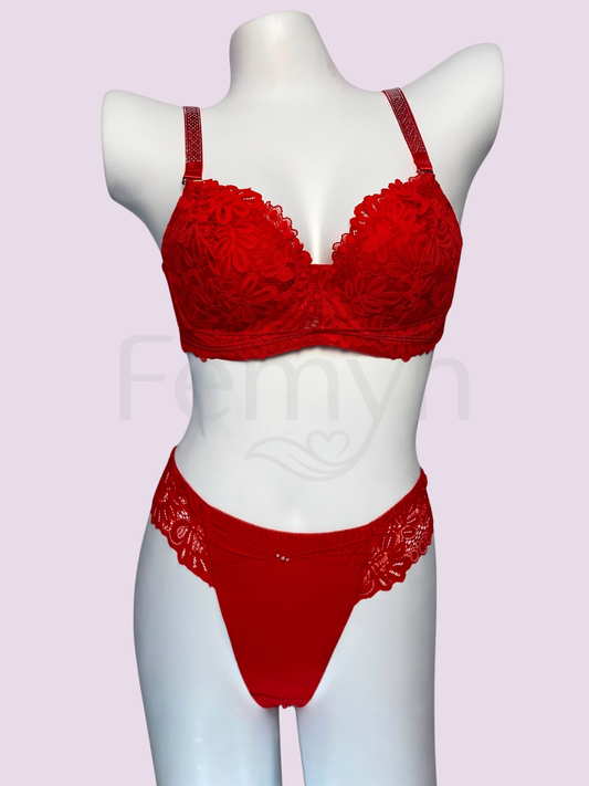 Femyn™ Floral Embroidery Lingerie Set