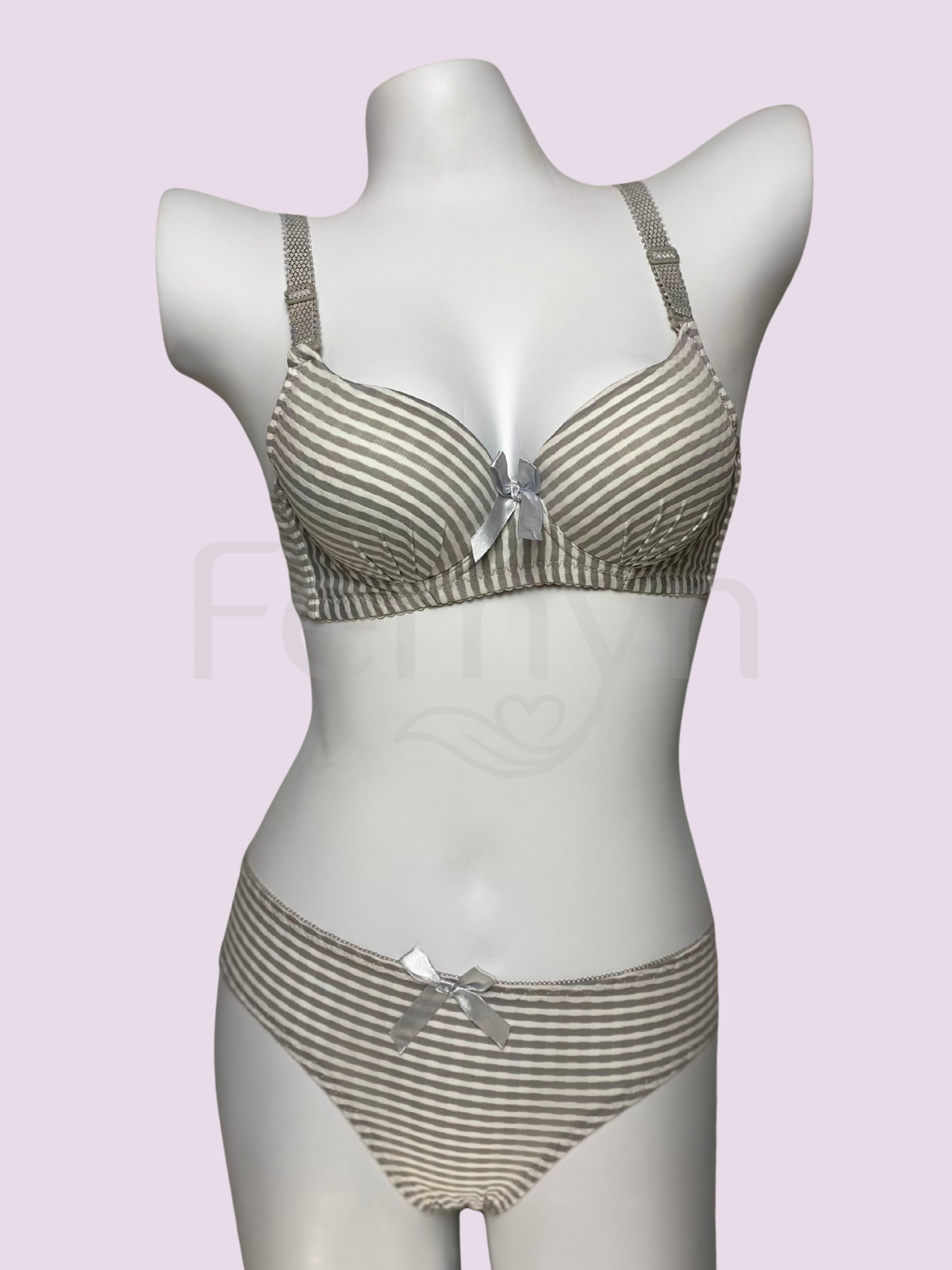 Femyn™ Stripe Elegance Bra & Panty Set