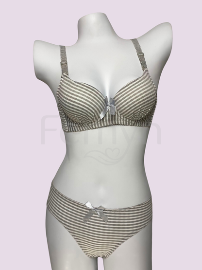 Femyn™ Stripe Elegance Bra & Panty Set