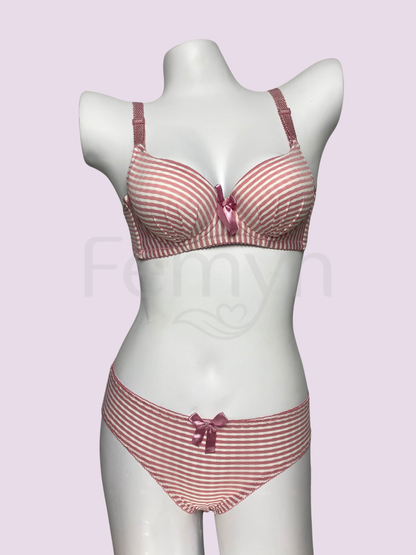 Femyn™ Stripe Elegance Bra & Panty Set
