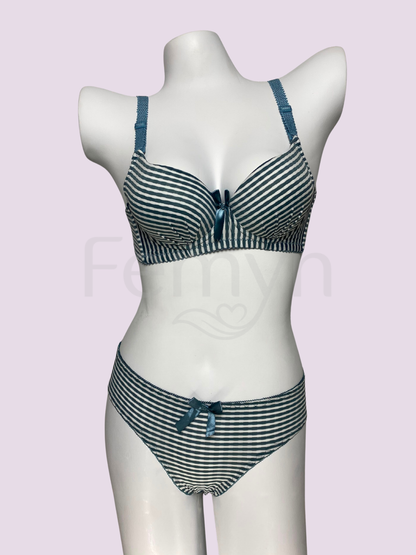 Femyn™ Stripe Elegance Bra & Panty Set